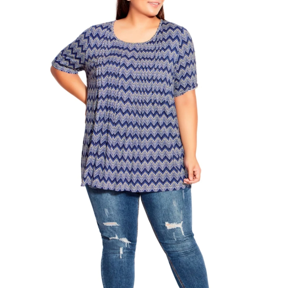 NWT! Dia & Co. Avenue Averie Pleated Knit Top 3x